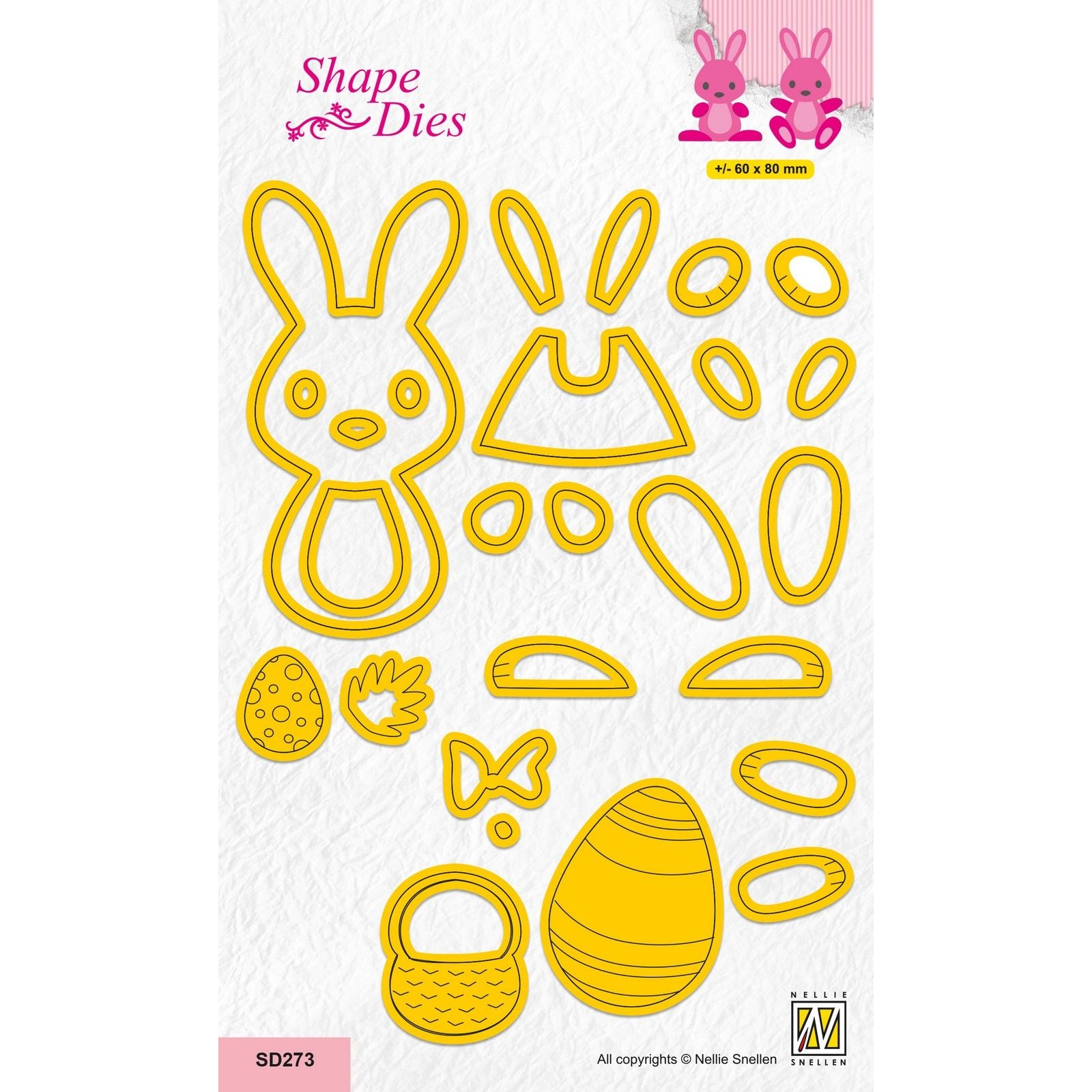 Nellies Wahl • Stanzformen Osterhase 22 Stück.