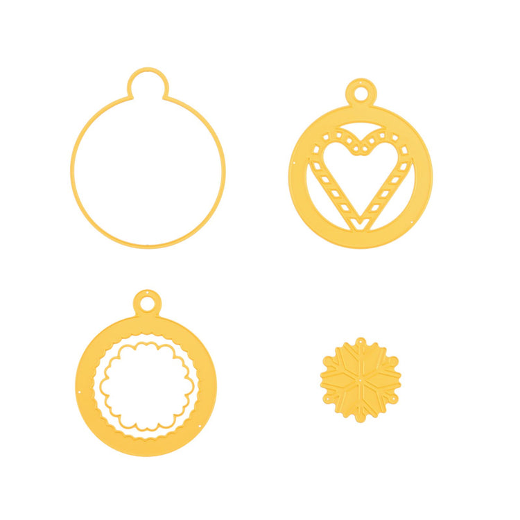 Nellies Wahl • Formstempel Weihnachtskugeln 4St.