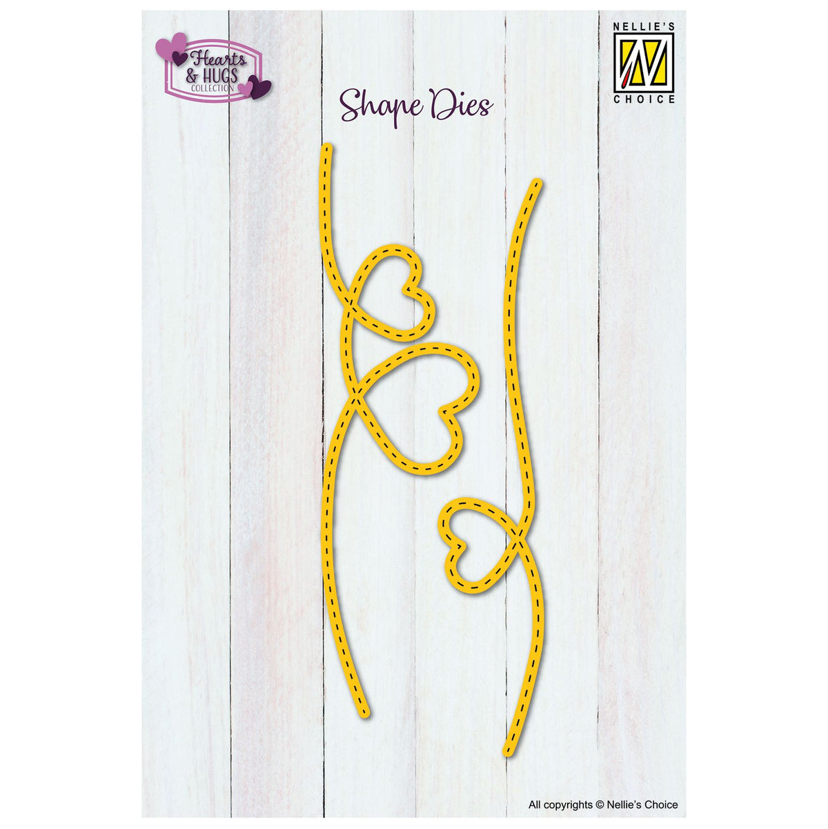Nellies Wahl • Stanzformen gepunktete Linie mit Herz 14x3x2cm 2St.