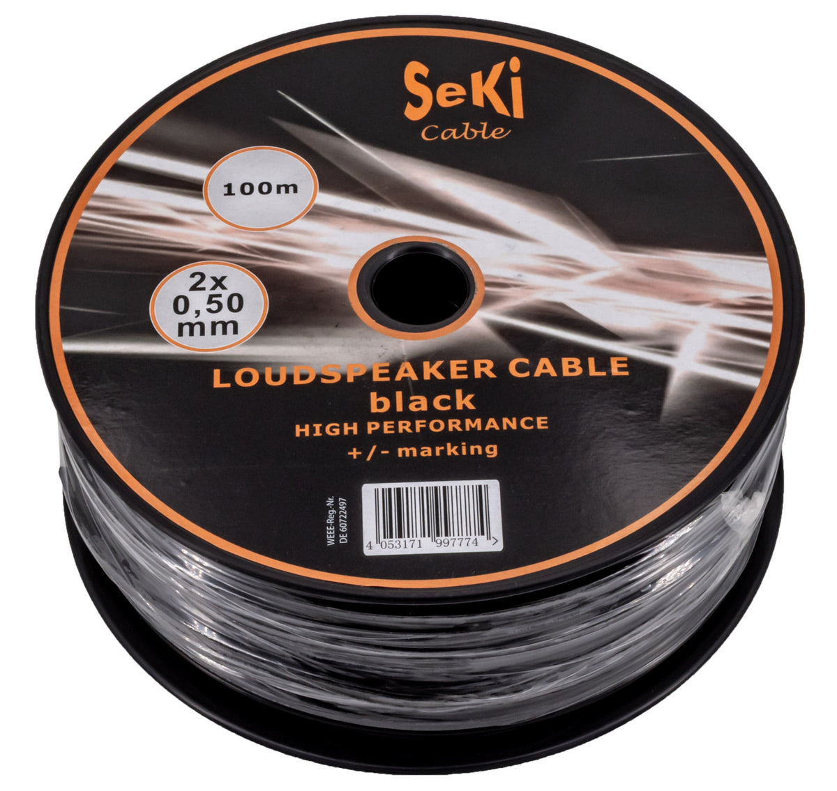 Verschiedene Seki 100 Meter Lautsprecherkabel rund 2x0,50mm²
