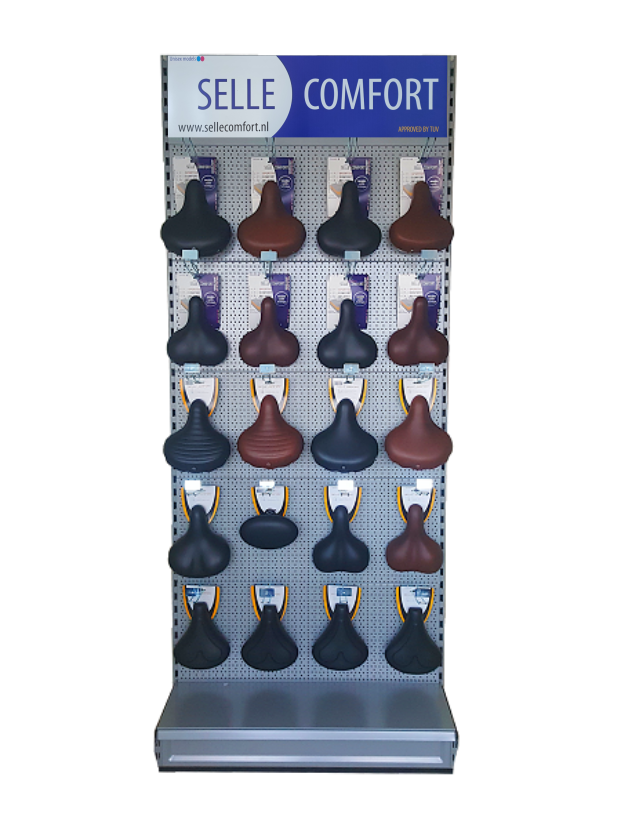 Selle Komfort -Komfortregal mit Sätteln. Breite 100 cm, Preis basierend auf 1 Artikel pro Haken