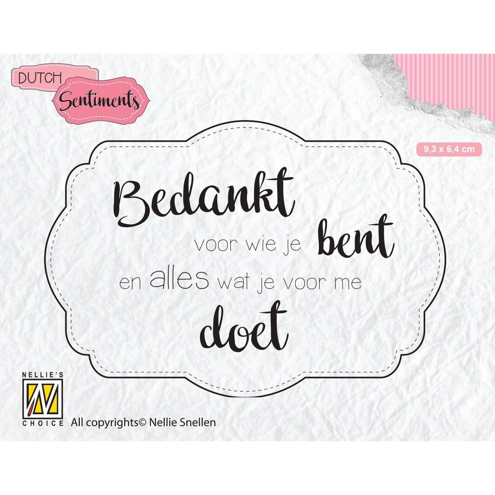 Nellies Wahl • Clear Stamp Dutch Danke dafür, wer du bist…..