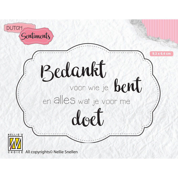 Nellies Wahl • Clear Stamp Dutch Danke dafür, wer du bist…..