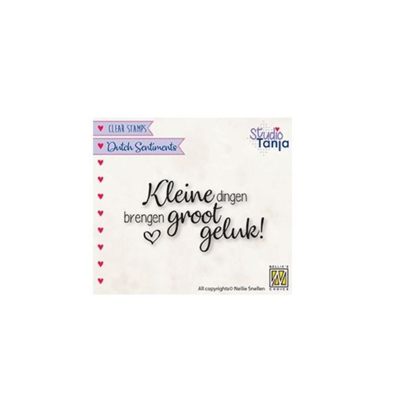Nellies Wahl • Klarer Stempel Niederländisch Kleine Dinge bringen großes Glück ...