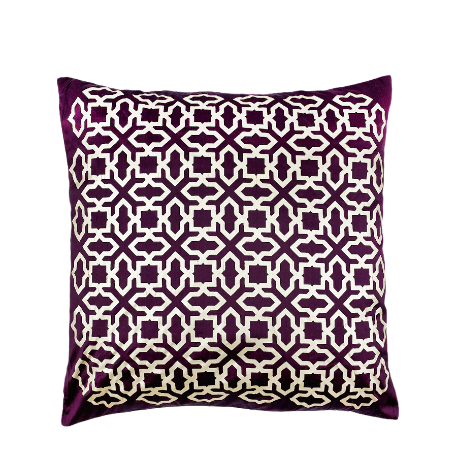 Seq Home Seidenkissenbezug Lila Champagner 45x45cm