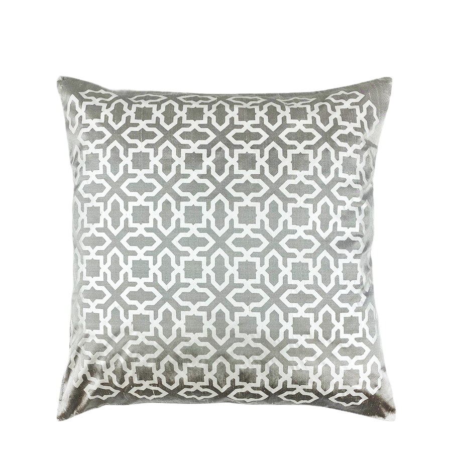 Seq Home Seidenkissenbezug silberweiß 45x45cm