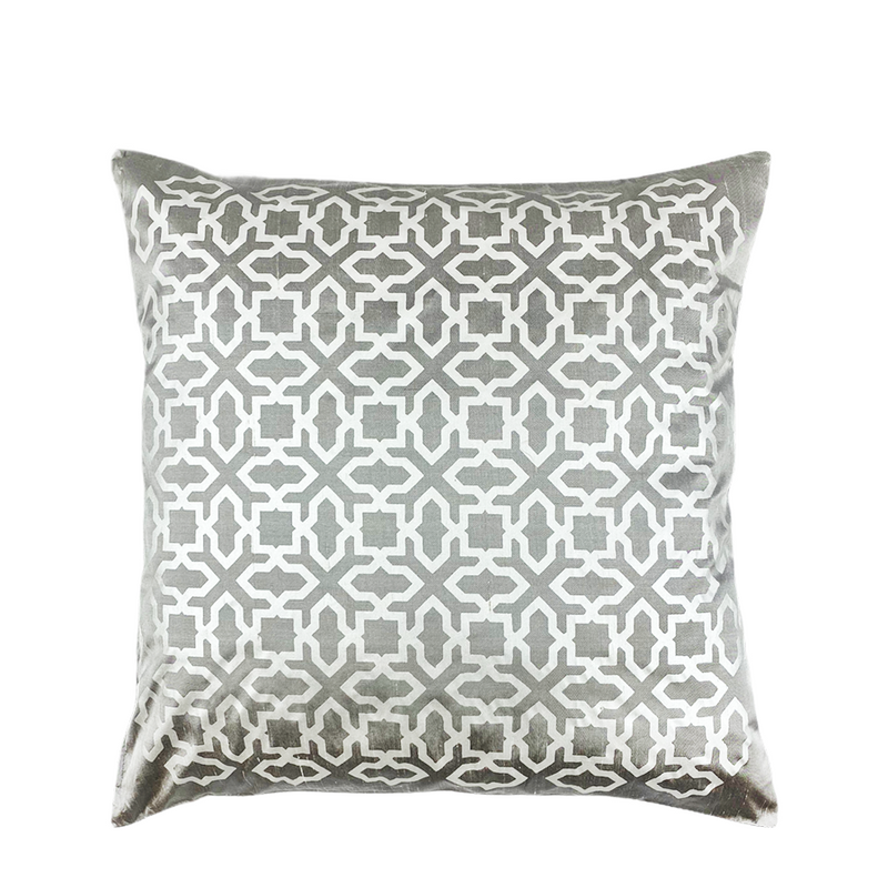 Seq Home Seidenkissenbezug silberweiß 45x45cm
