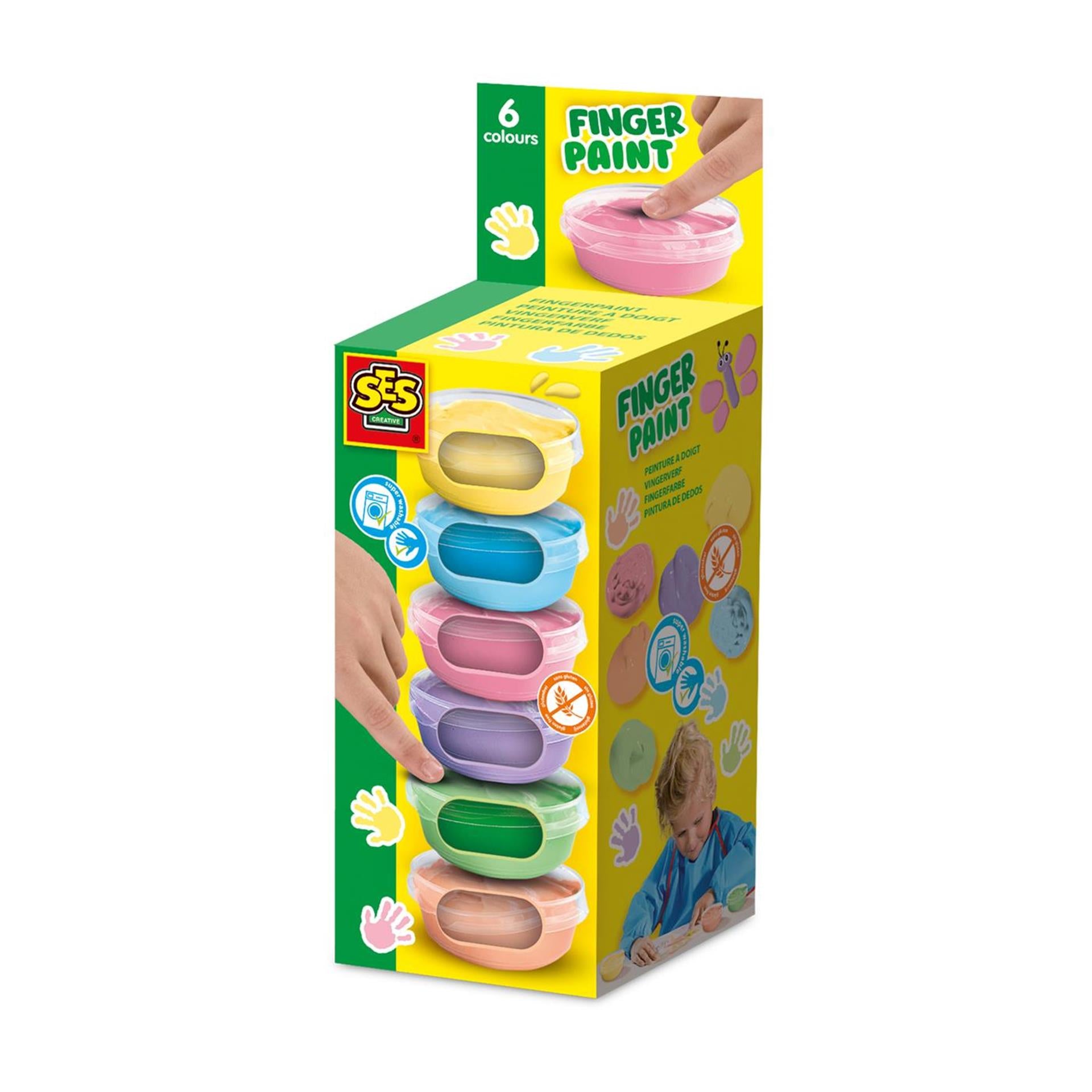 Ses Fingerfarbe Pastell 6 Farben x 45 ml