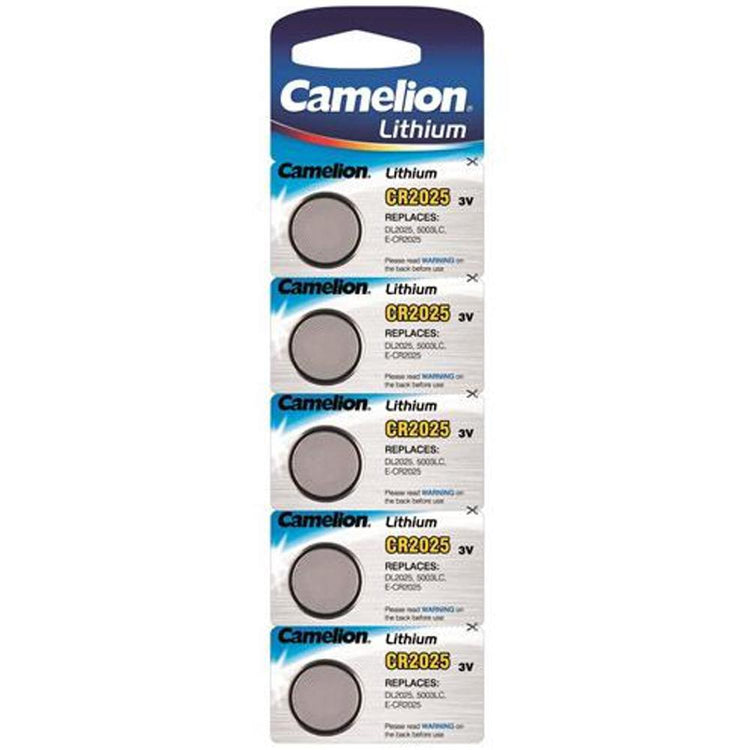 Camelion CR 2025 Lithium-Knopfzellen (5er-Blister)