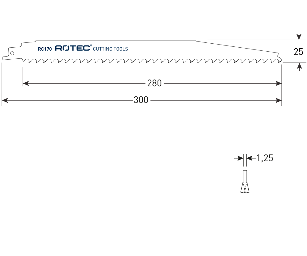 Rotec Säbelsägeblatt RC170 (2 Stück)