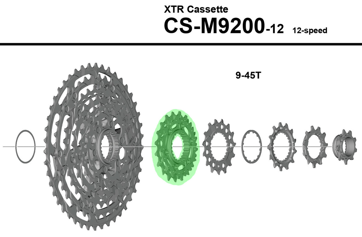 Shimano 17-19 Zähne Ritzeleinheit für CS-M9200 9-45