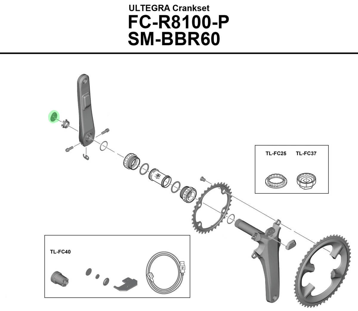 Shimano Außenkappe für FC-R8100-P
