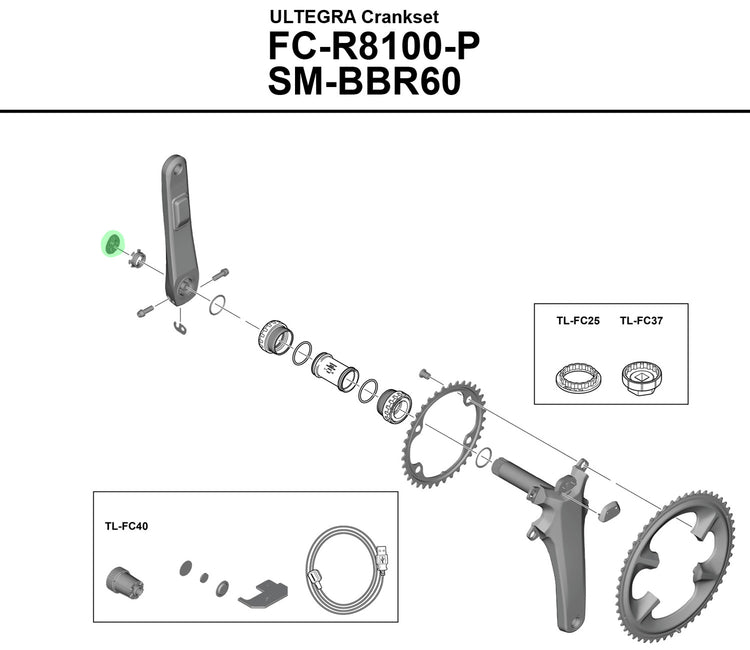 Shimano Außenkappe für FC-R8100-P