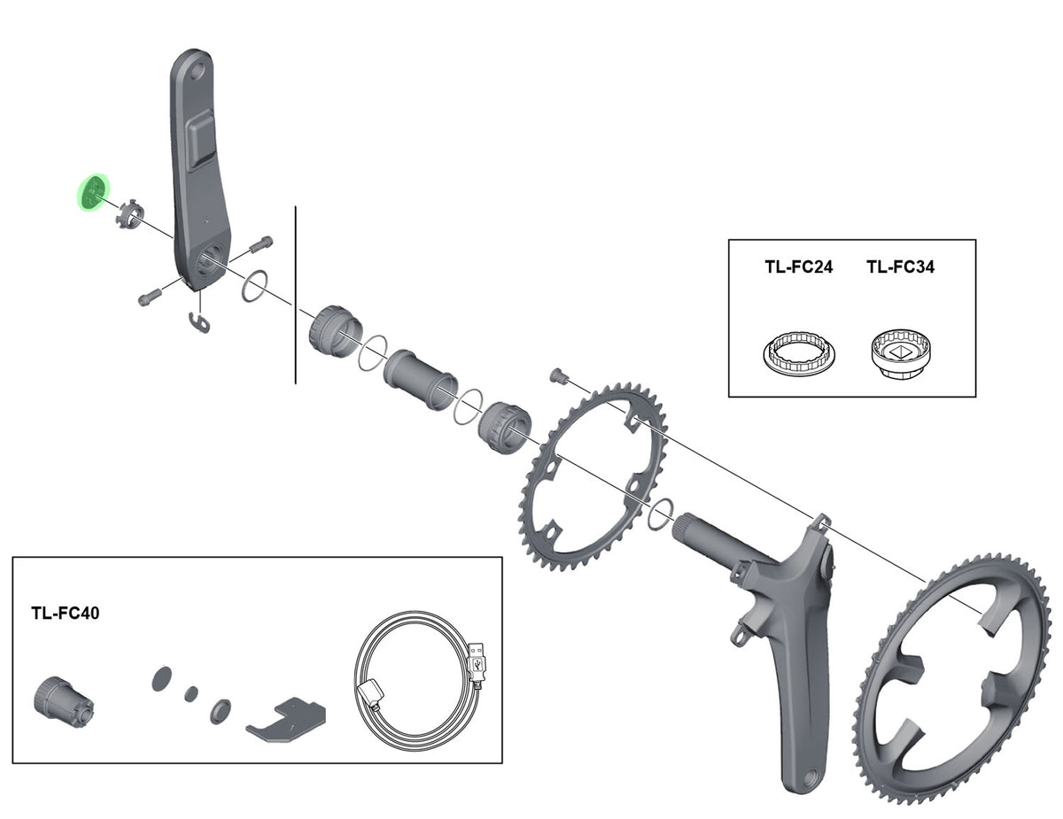 Shimano Außenkappe für FC-R9100-P