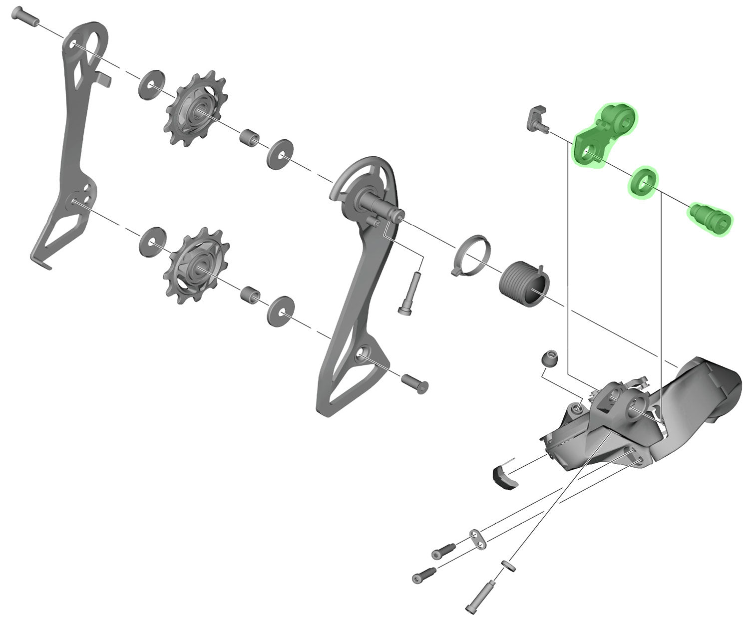 Shimano-Achseneinheit für die Schaltwerkhalterung rd-r7150