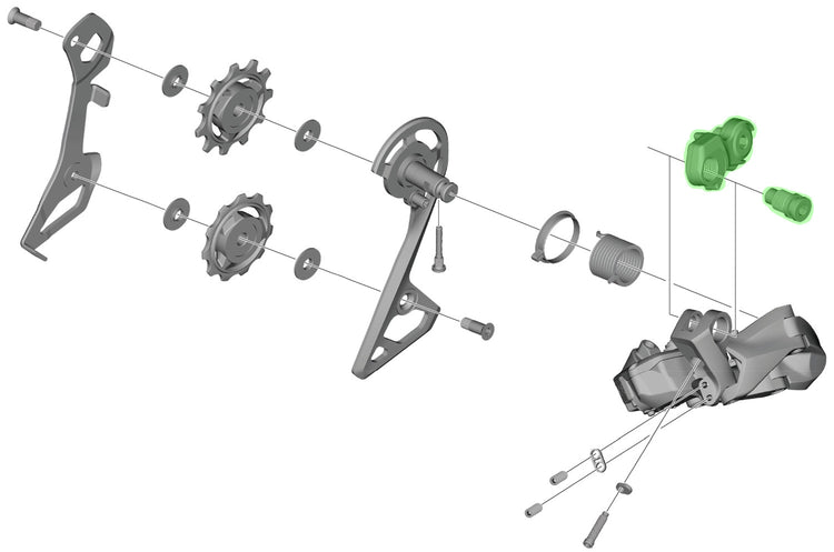 Shimano-Achseneinheit für die Schaltwerkhalterung rd-r8050