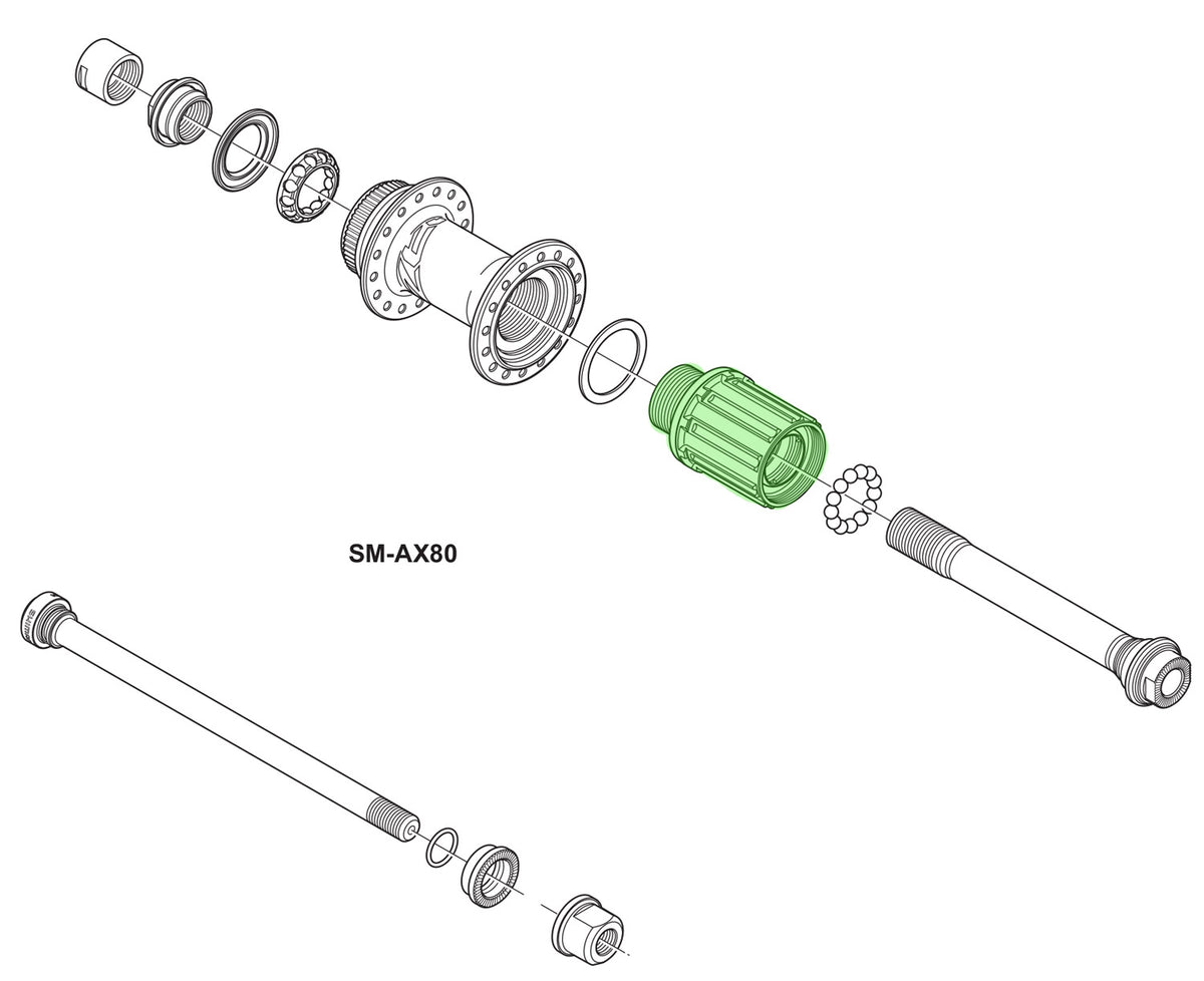 Shimano-Freilaufkörper für fh-m640 m645 m648
