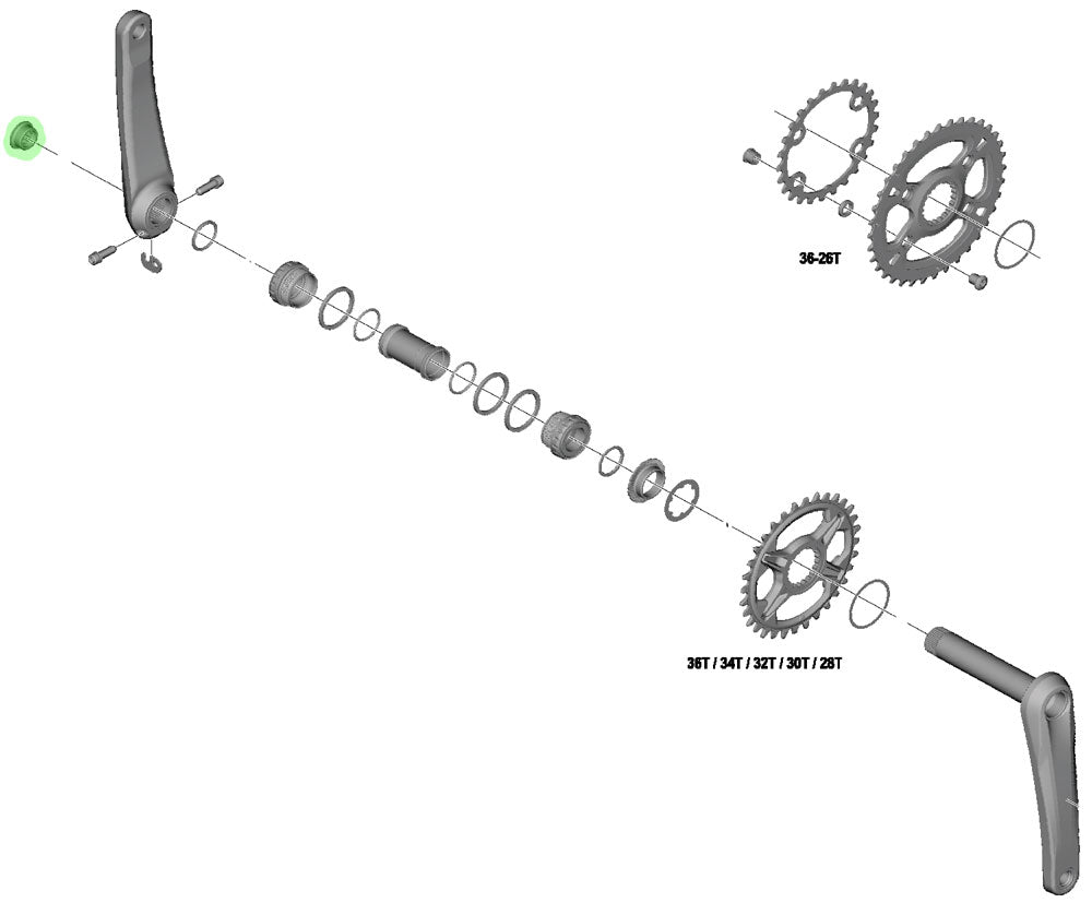 Shimano-Kurbelarm-Befestigungsschraube für XT-Grx-Slx-Deore-Queues