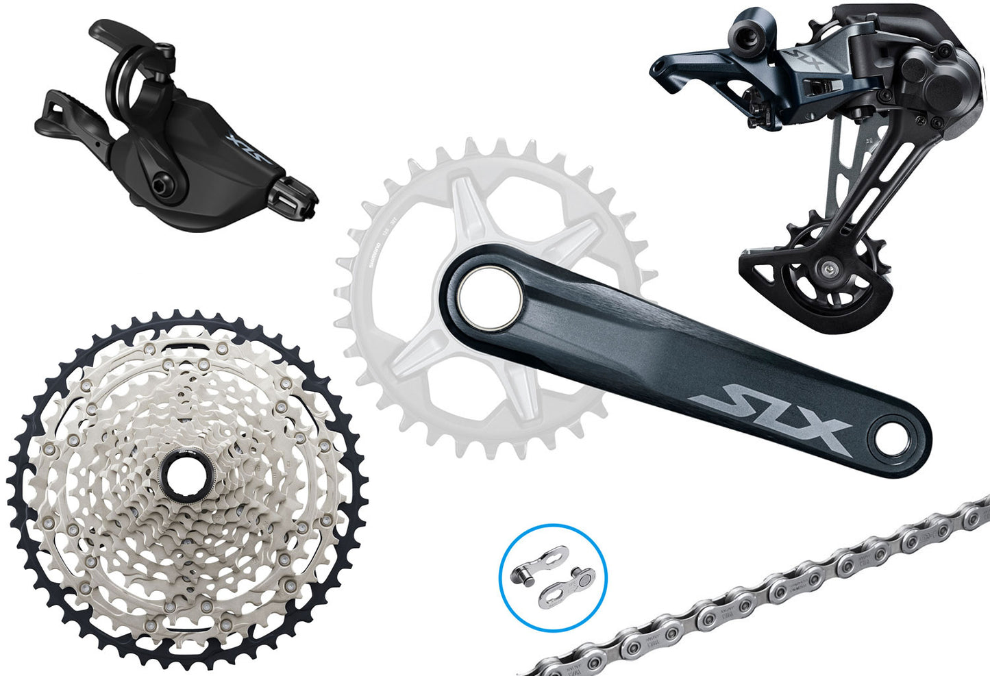 Shimano SLX M7100 1x12-fach Gruppe | 170mm | 10-51 | Klemme