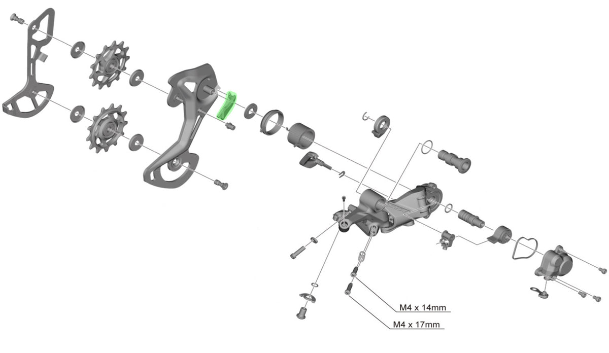 Shimano-Stoßfänger für das Schaltwerk rd-m9100