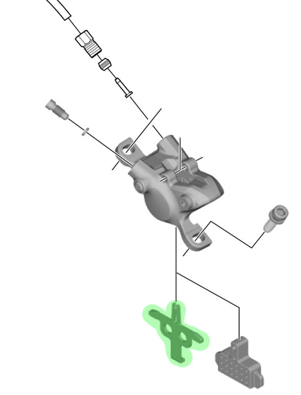 Shimano-Belagabstandshalter für BR-M315 365 BR-MT200 400 410