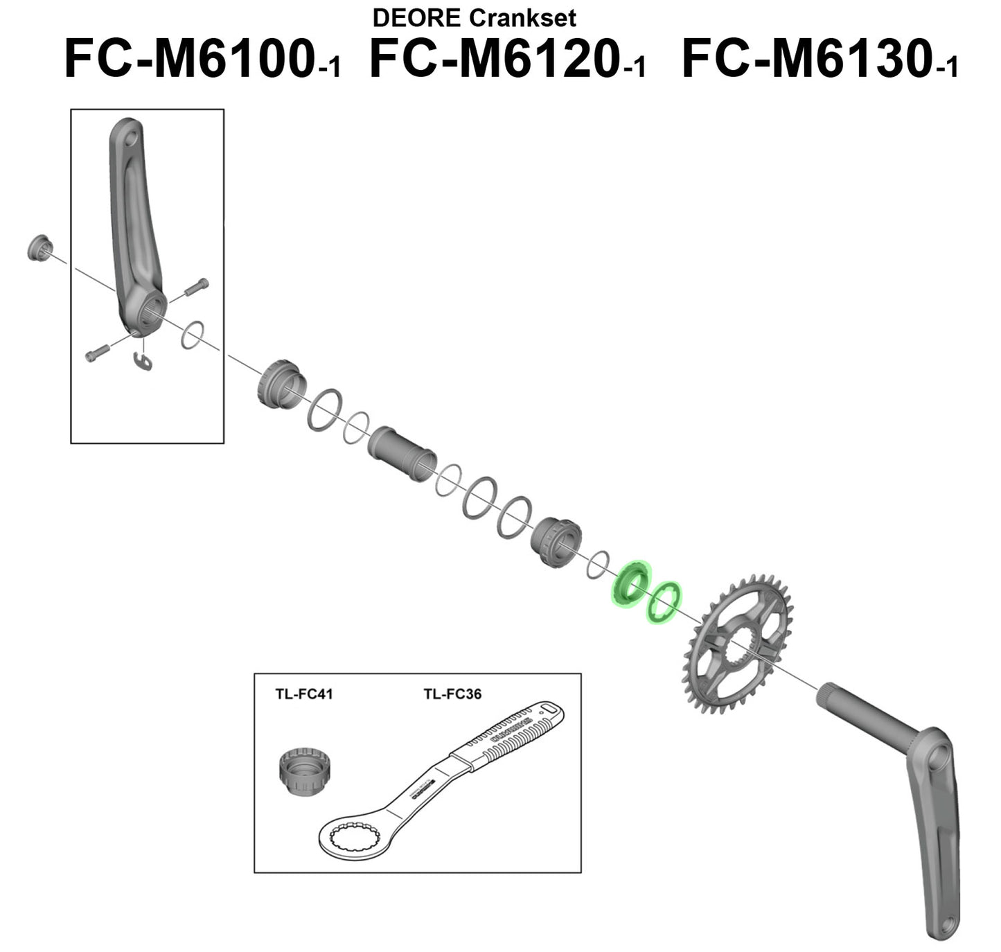 Shimano-Sicherungsring für fc-m6100-1