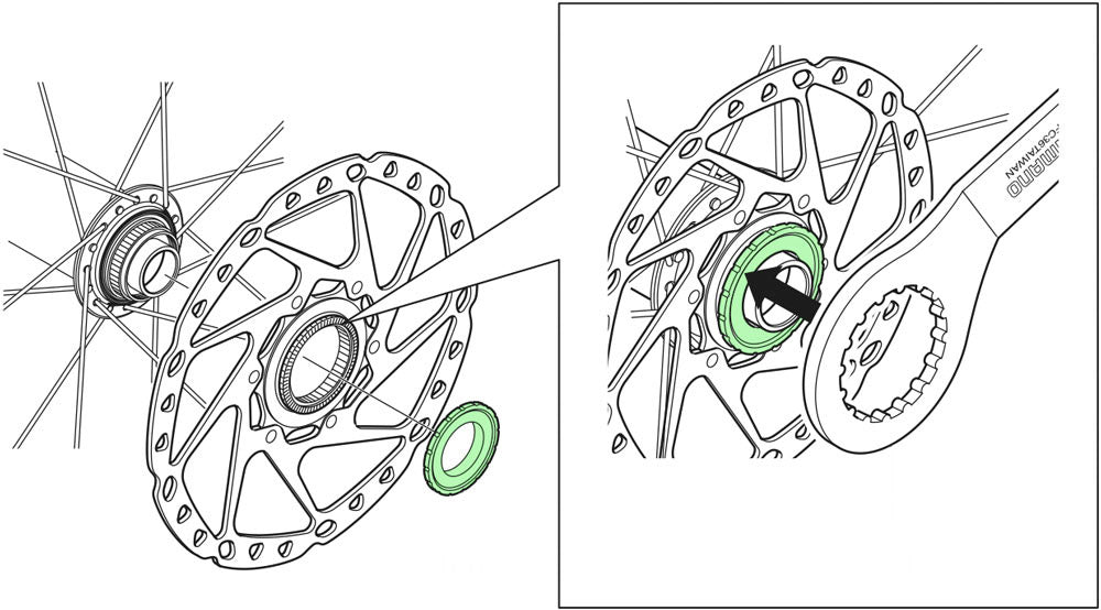 Shimano-Sicherungsring für externe 15-20-mm-Steckachsen