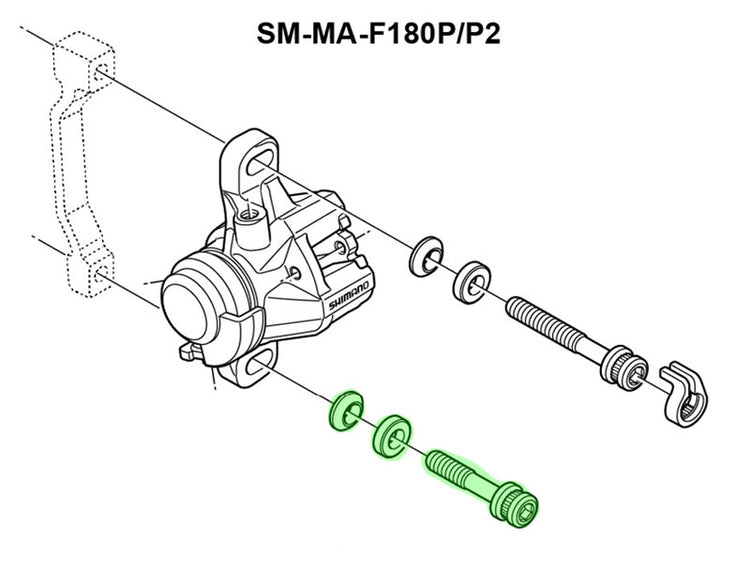 Shimano Bremssattel-Befestigungsschraube M6 x 32,1 mm für SM-MA-F180P P2