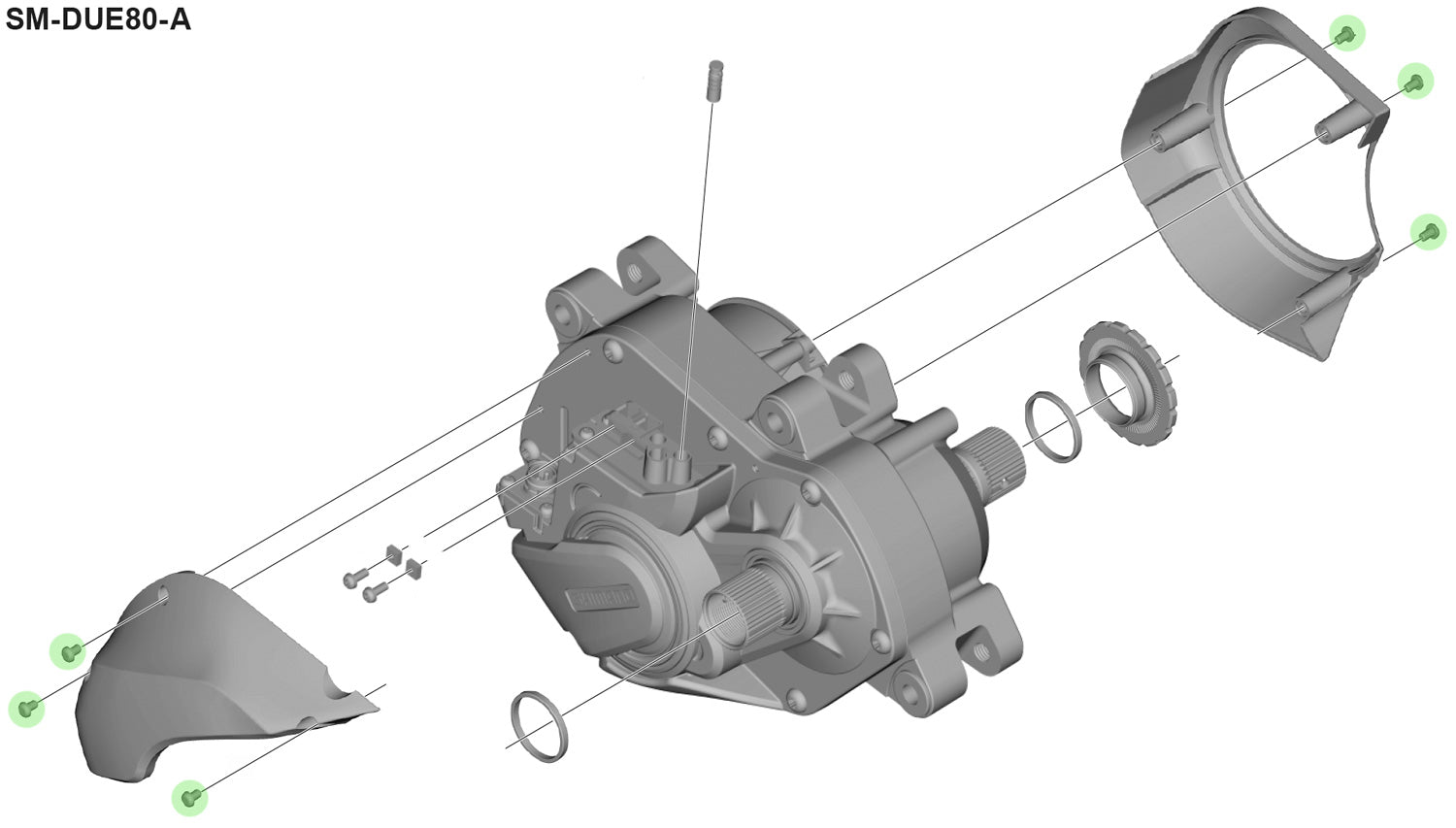 Shimano Befestigungsschrauben für Stufen-Antriebseinheitsabdeckung sm-due80