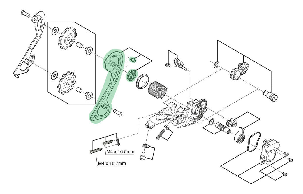 Shimano Kettenführungsplatte außen für rd-m786 sgs