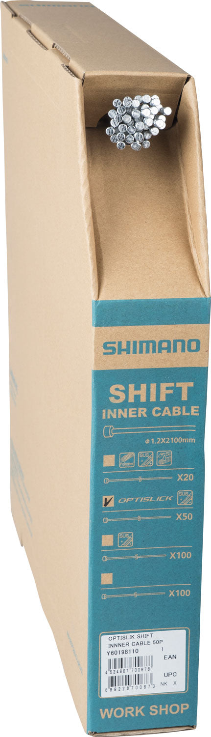Shimano Optislick Schaltinnenzug 1,2 mm x 2100 mm (50er Werkstattpackung)