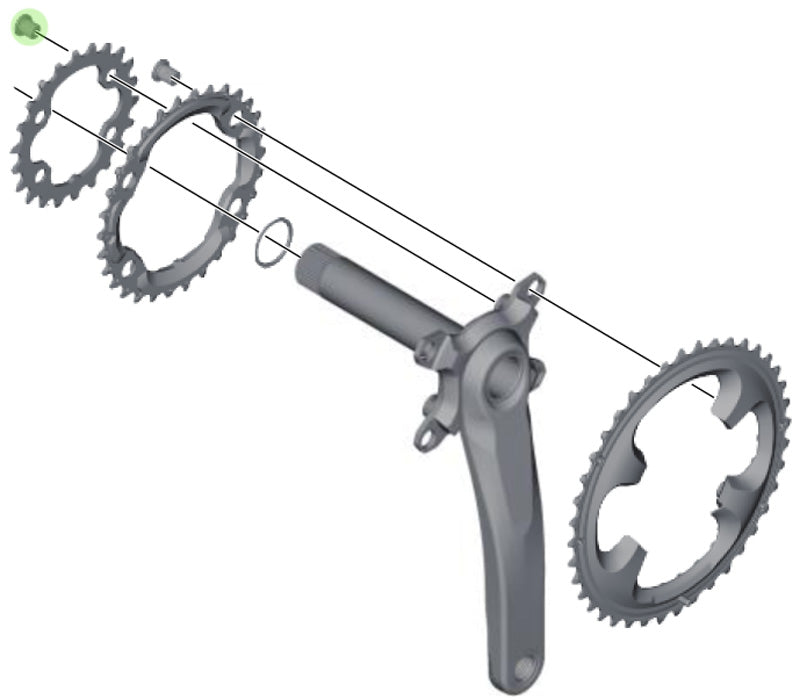 Shimano xt slx Kettenblattschrauben innen