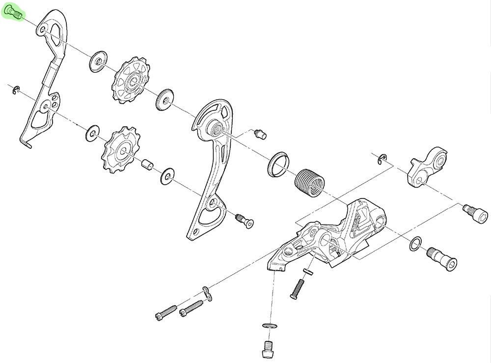 Shimano Führungsröllchen-Bolzen für RD-M972 M980 M985
