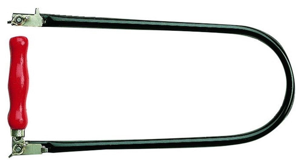 Dekupiersäge von Bahco mit Gestell und Holzgriff