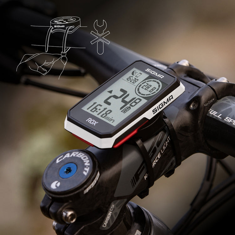 Sigma rox 2.0 gps zw weiß standard lenkerhalterung + usb-c ladekabel