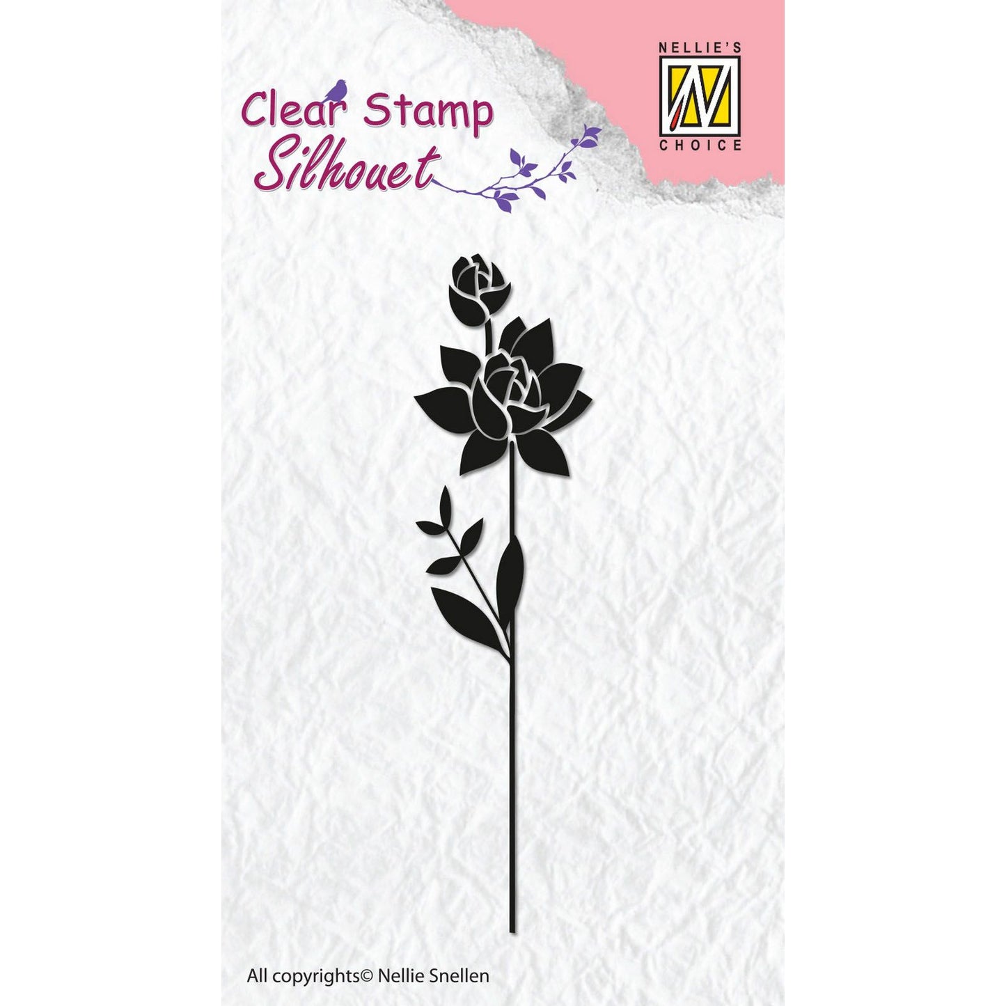 Nellies Wahl • Silhouette-Klarstempel Blume-11