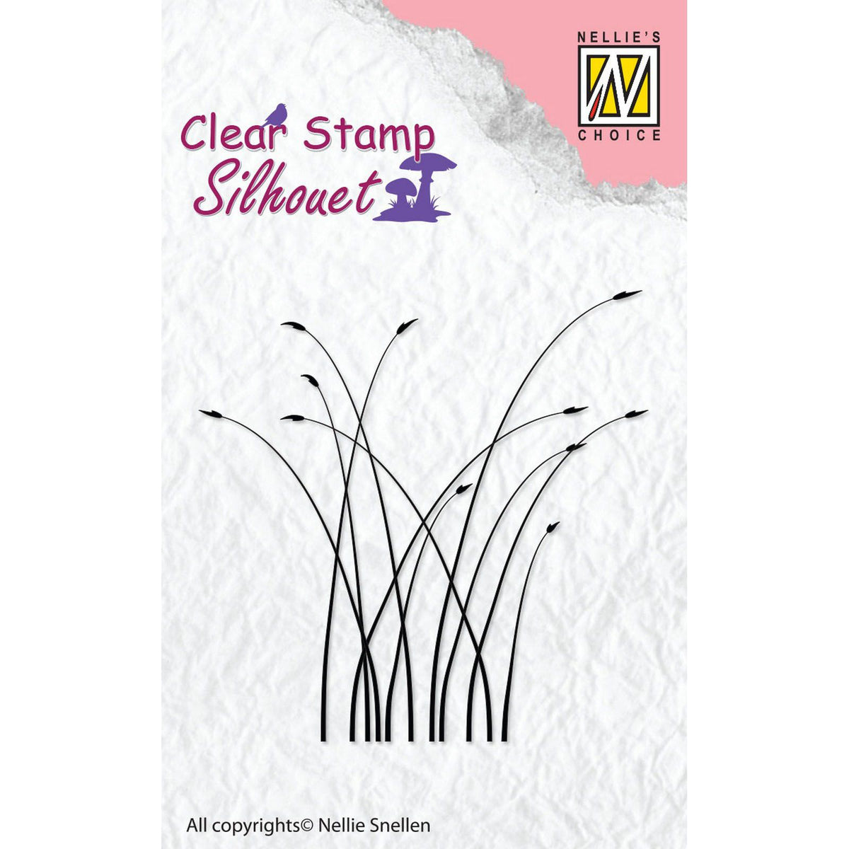 Nellies Wahl • Silhouette-Klarstempel, blühendes Gras