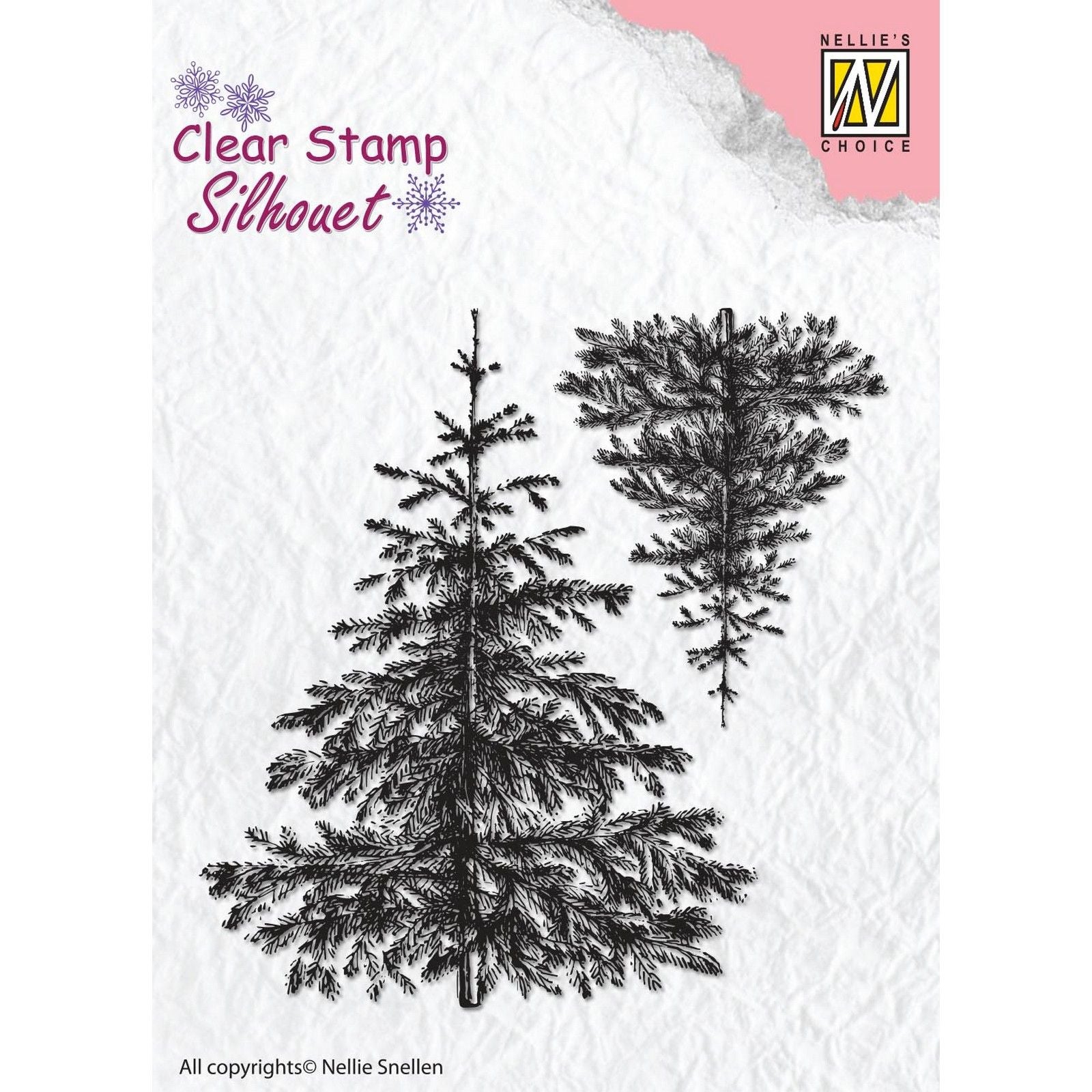 Nellies Wahl • Silhouetten-Klarstempel Weihnachten Weißtanne 9x9cm 2St.