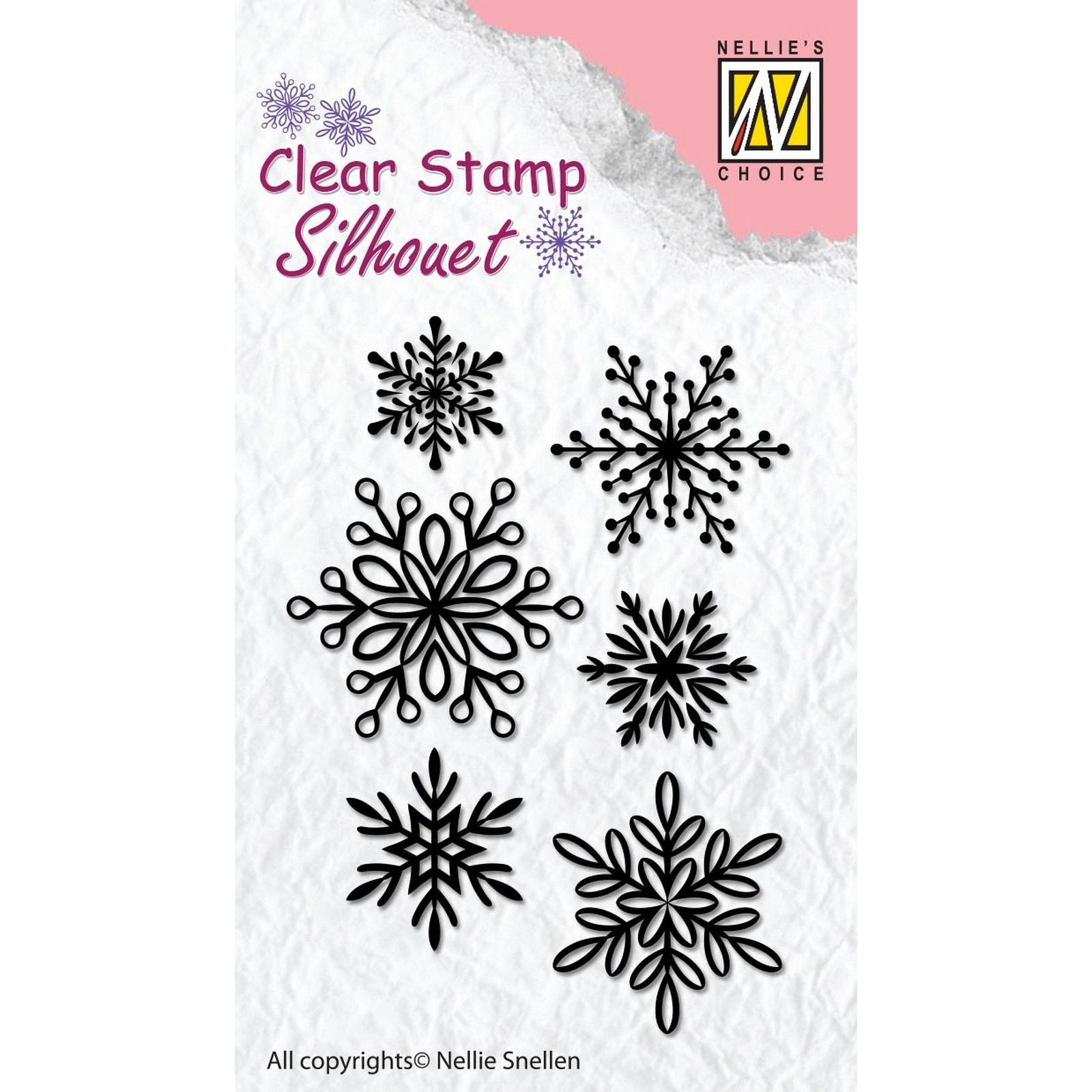 Nellies Wahl • Silhouette Clear Stamps Schneeflocken