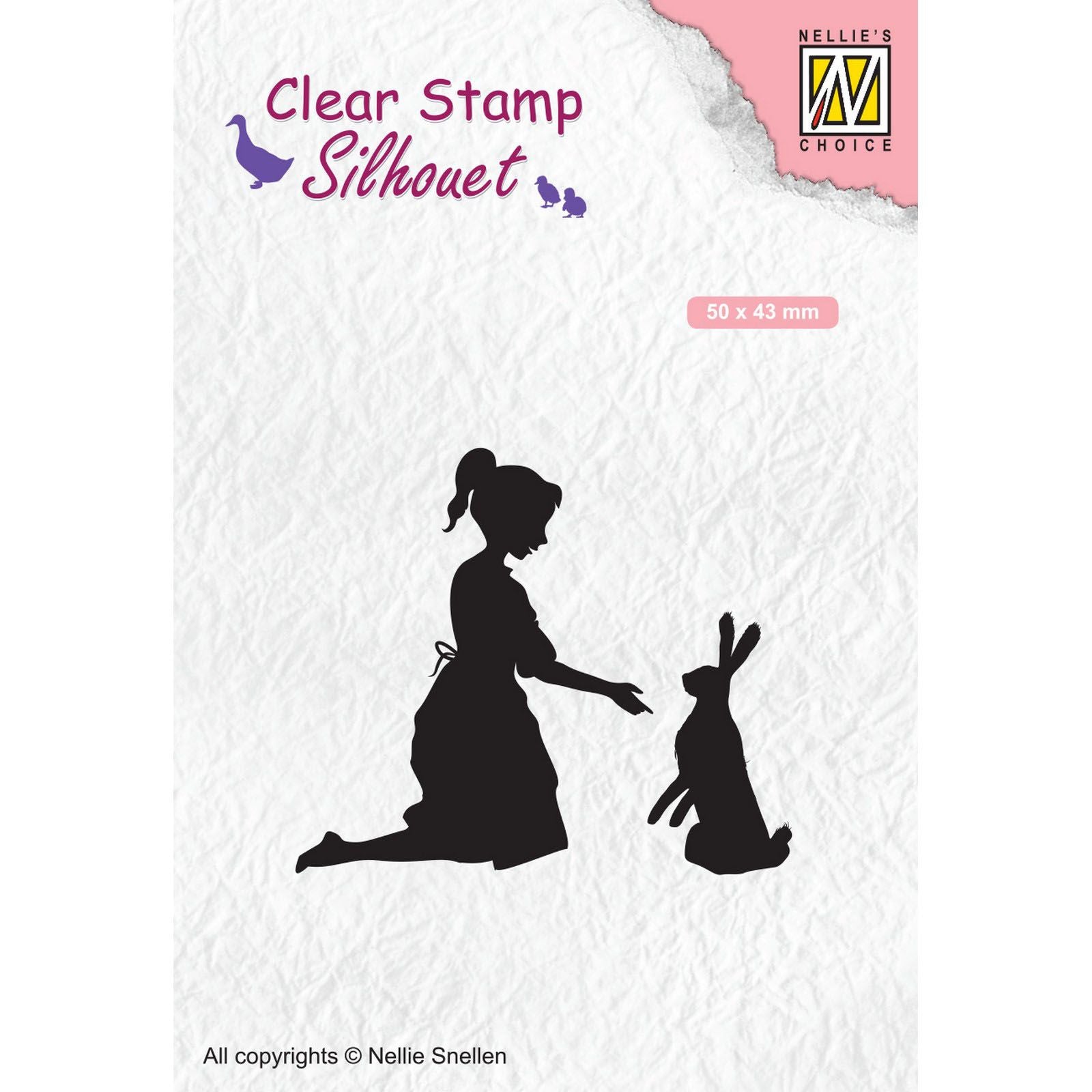 Nellies Wahl • Silhouette-Klarstempel Mädchen mit Haaren