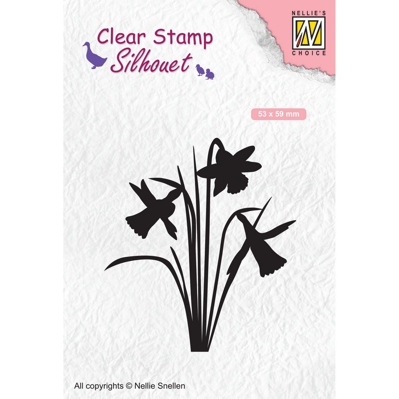 Nellies Wahl • Silhouette Clear Stamps Narzisse