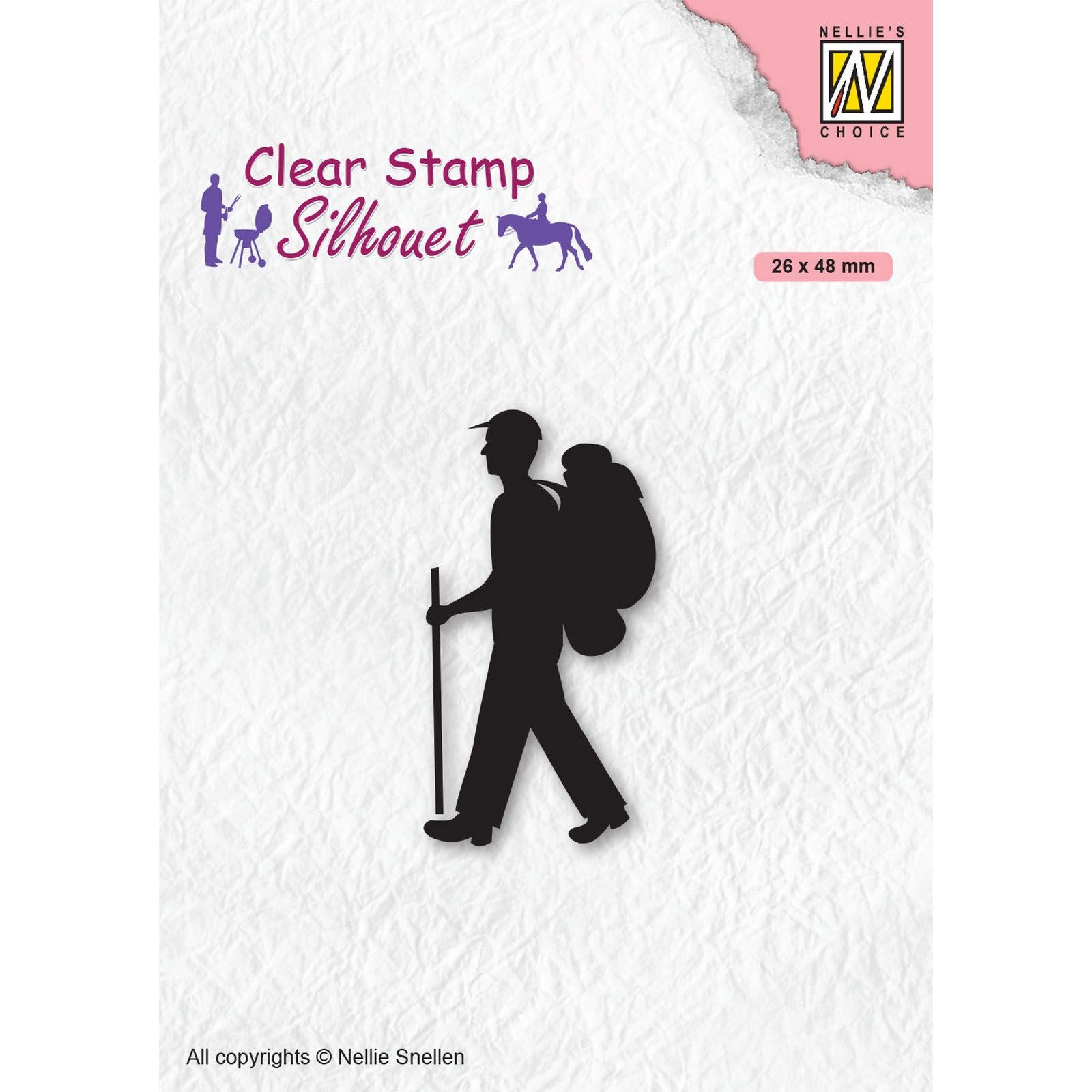 Nellies Wahl • Silhouette Clear Stamps Men-Things Backpacker
