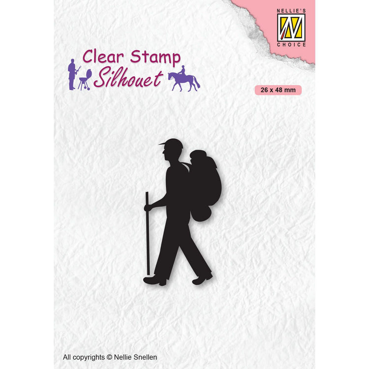 Nellies Wahl • Silhouette Clear Stamps Men-Things Backpacker