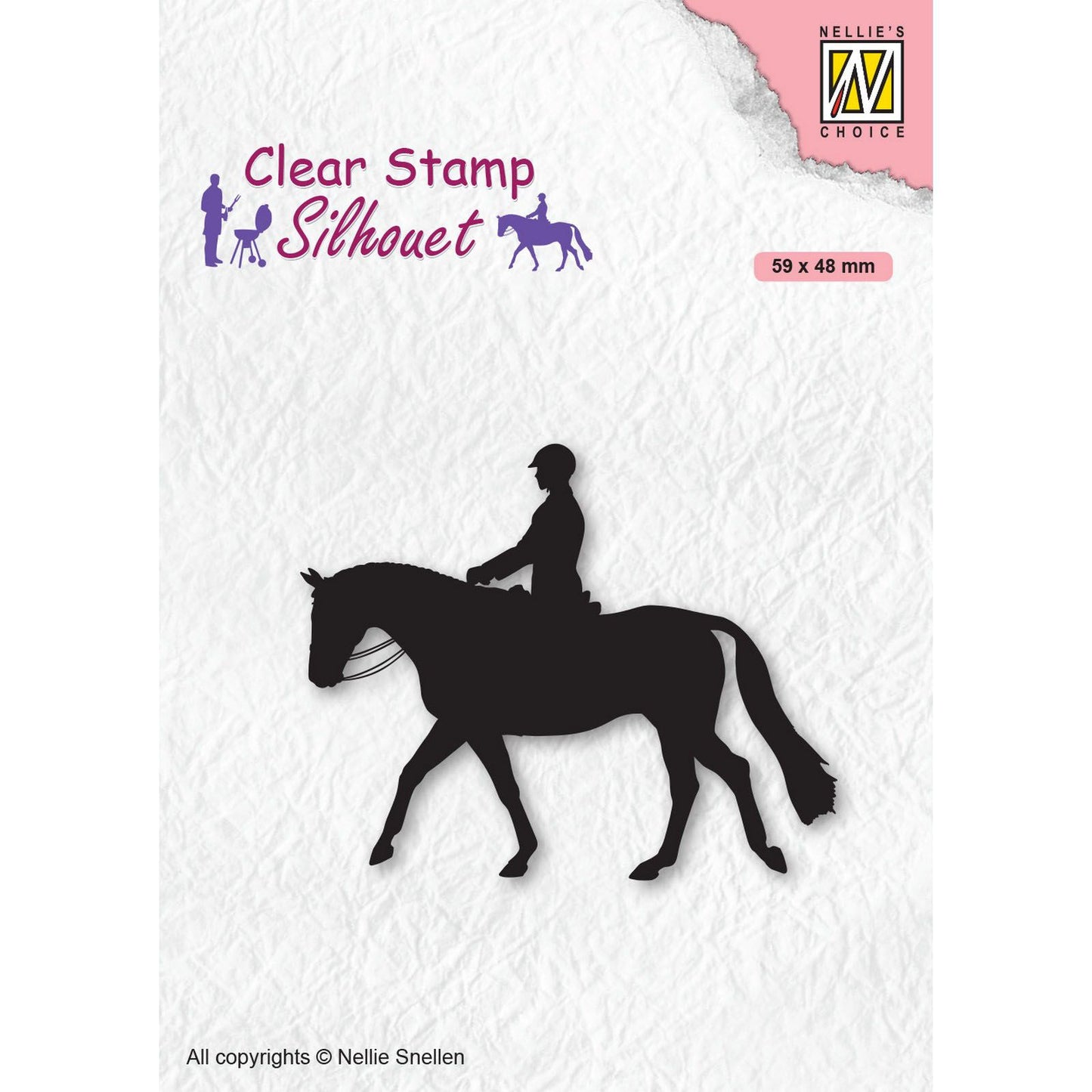 Nellies Wahl • Silhouette Clear Stamps Men-Things Horseman