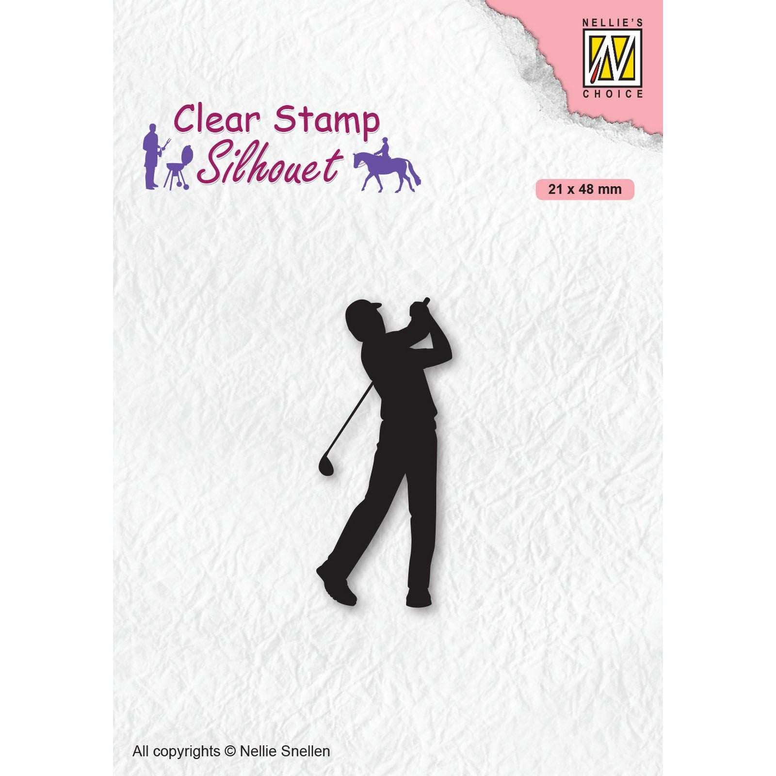 Nellies Wahl • Silhouette Clear Stamps Men-Things Golfer