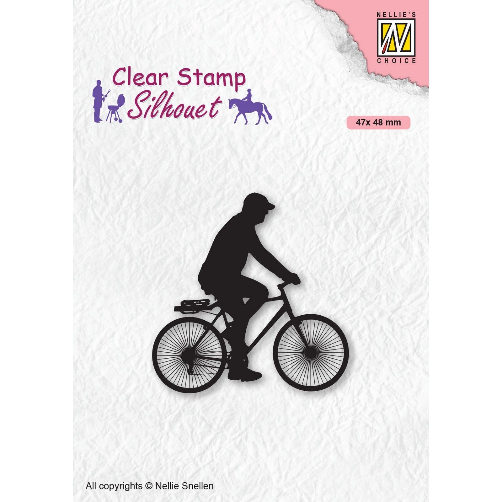 Nellies Wahl • Silhouette Clear Stamps Men-Things Radfahrer