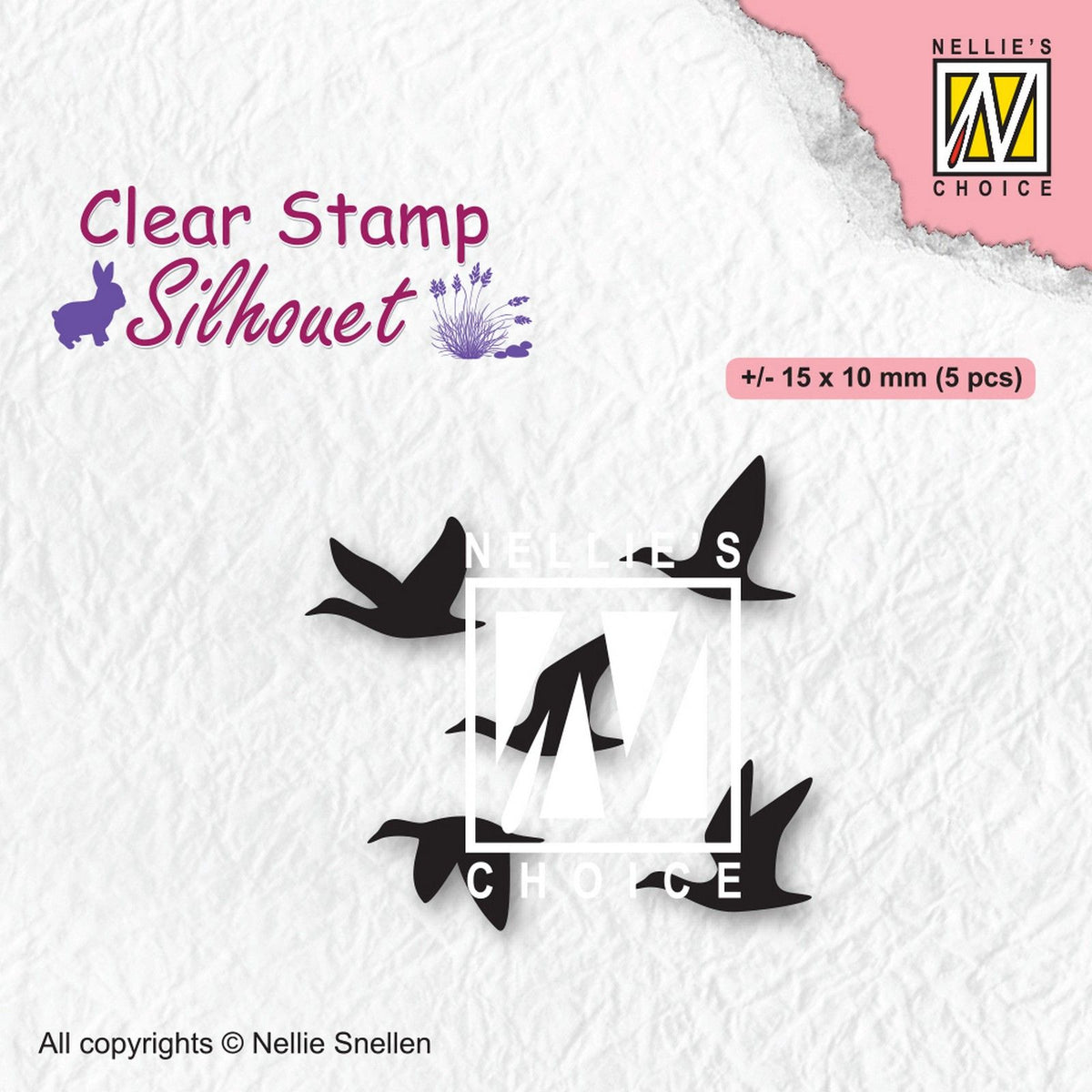Nellies Wahl • Silhouette Spring Clear Stamps Flying Birds