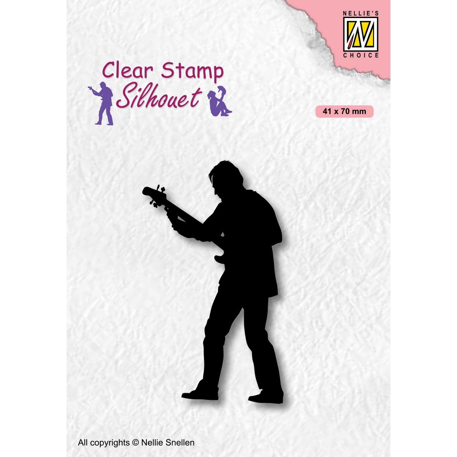 Nellies Wahl • Silhouette Clear Stamps Teens Series Gitarrist