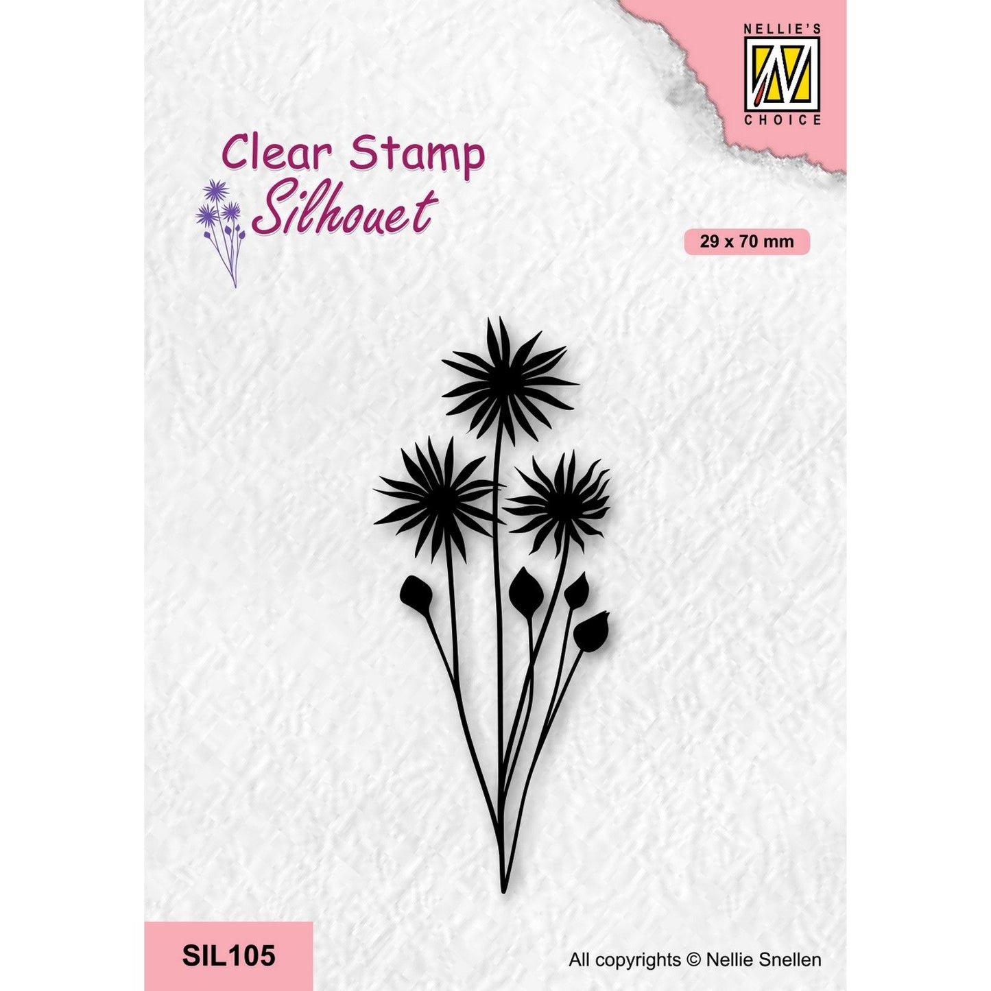Nellies Wahl • Silhouette-Klarstempel Blumen-18
