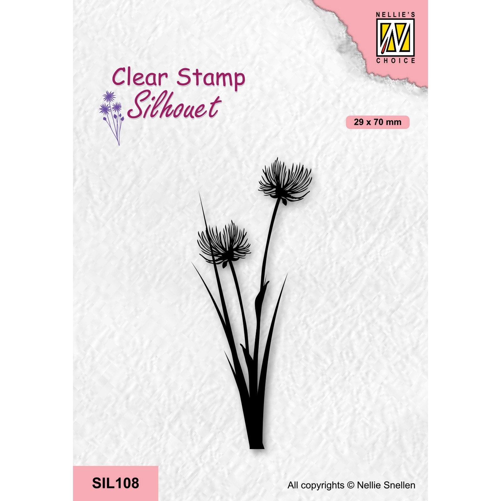 Nellies Wahl • Silhouette-Klarstempel Blumen-21